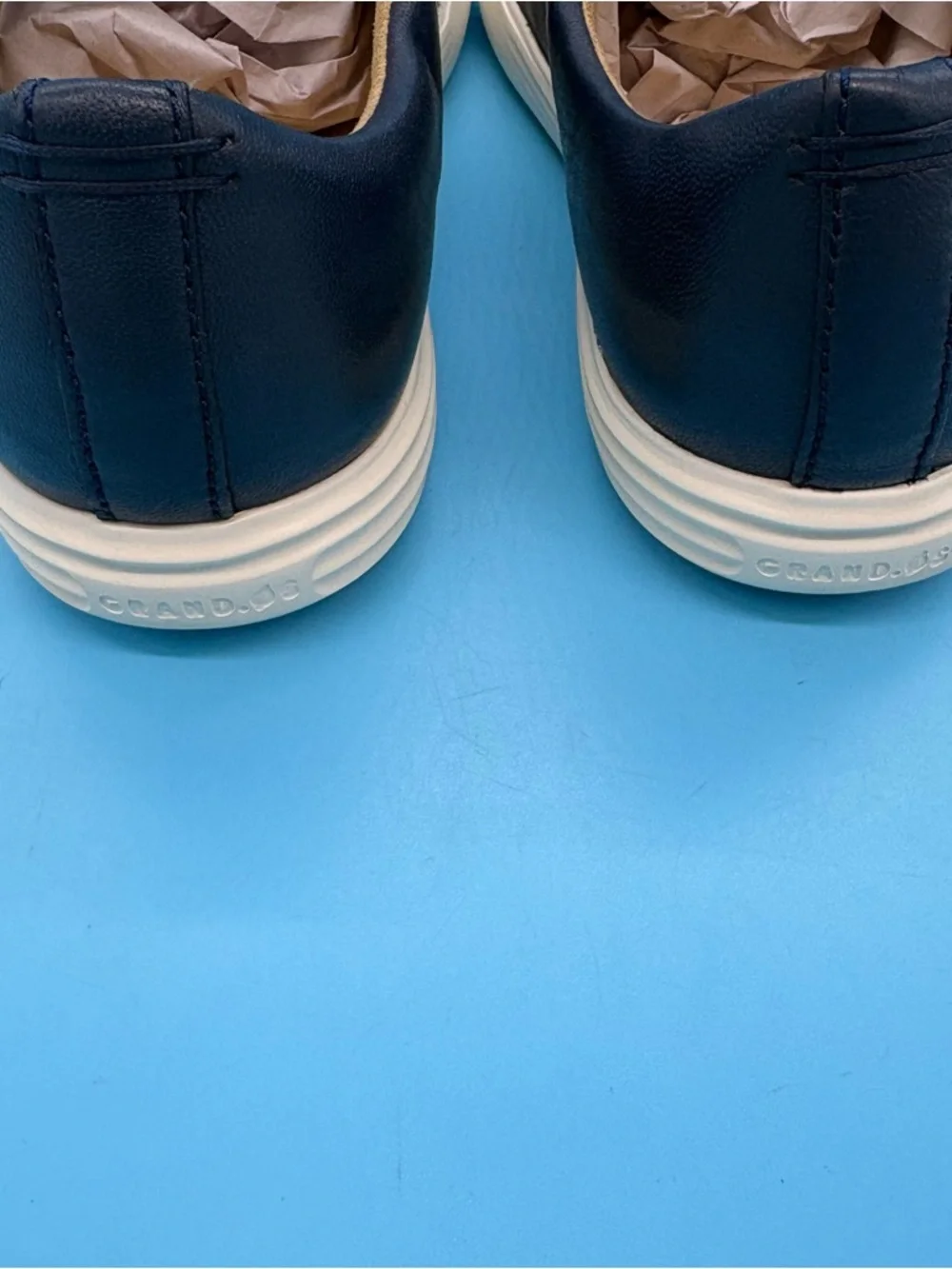 Cole Haan Grand Crosscourt II Leather Sneaker Navy Blue Size 9M